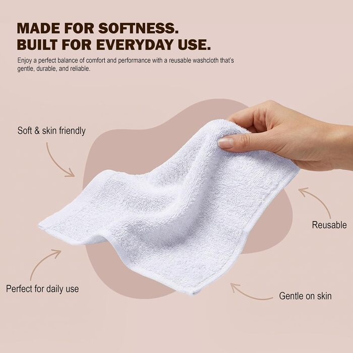Набір м'яких фланелевих рушників для обличчя Utopia Towels, 100% бавовна, гігроскопічні, 12 шт., сині