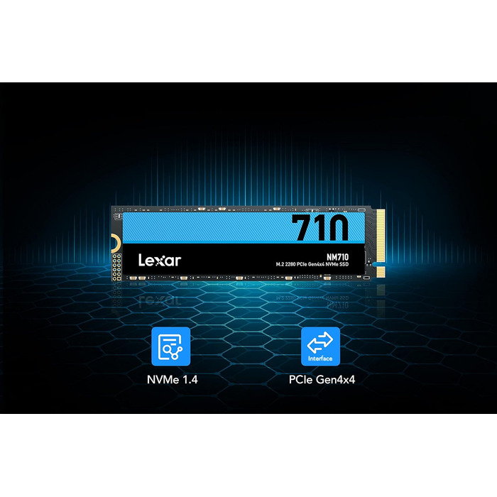 Lexar NM710 2TB SSD M.2 PCIe Gen3 x4 NVMe - Внутрішній SSD для ПК та геймерів