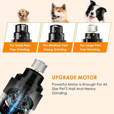 Електричний точило для кігтів собак Ntrjtrss USB, тихий точило для кігтів собак для великих, середніх та малих собак та котів