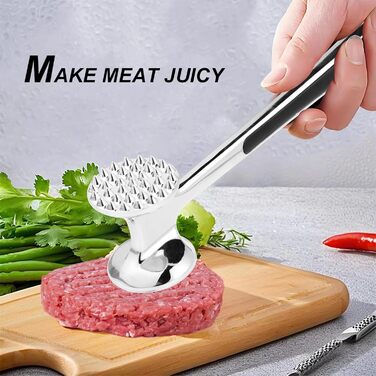 Кухонний молоток для м'яса Lrocotanc – ідеальний для шніцелів, стейків та курки, ергономічна ручка, міцний дизайн