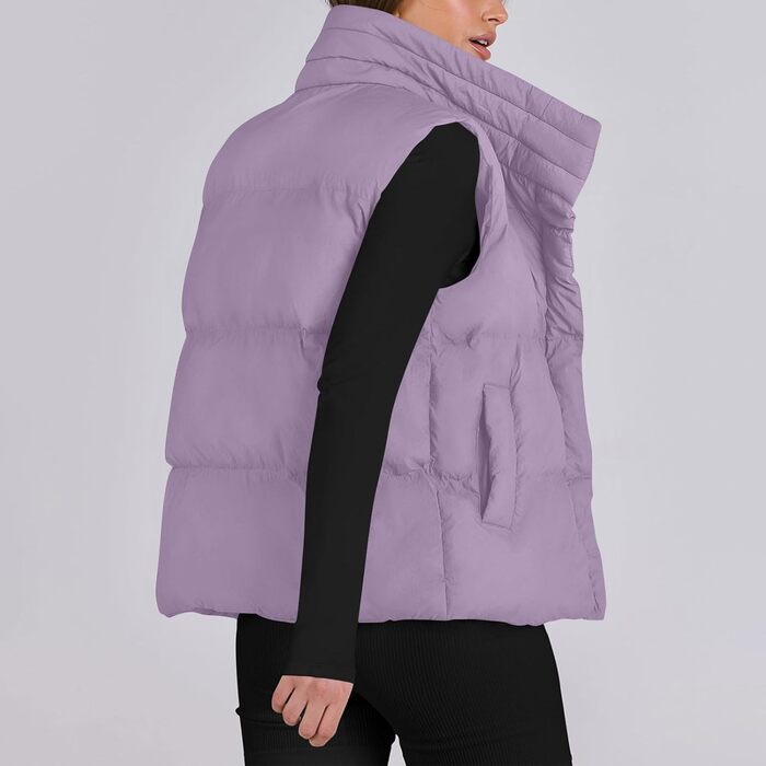 Жіноча куртка з пухом, легка, на блискавці, класична модель, тепла, для осені та зими, оверсайз (XL, світло-фіолетовий)
