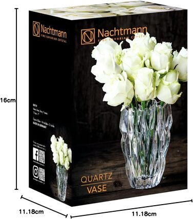 Ваза Nachtmann Quartz з кришталевого скла, 16 см, для квітів, стіл, миття в посудомийній машині