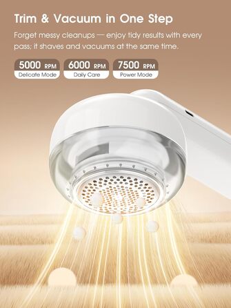 Електричний видальник ворсу COPPA з 6 лезами, 3 швидкості, перезаряджається, для одягу, з індикатором заряду