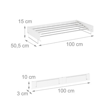 Relaxdays Wall-Mounted Clothes Rack