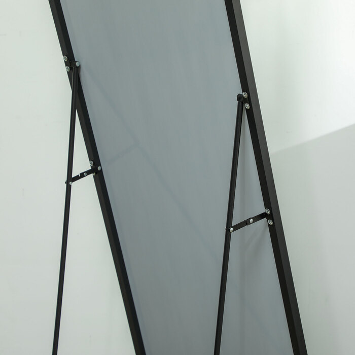 HOMCOM Freestanding Full-Length Mirror, Dressing Mirror with Stand, Aluminum Frame for Bedroom, Hallway