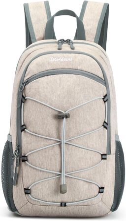 Small Backpack / 20L Unisex Daypack Lightweight Travel Backpack Hiking Backpack Trekking Backpack for Hiking Cycling (Beige, 12L)