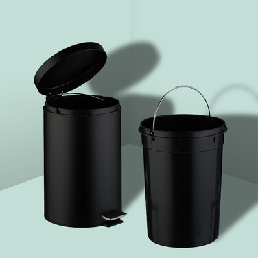 Relaxdays Round Trash Can for Kitchen, 20 Liter