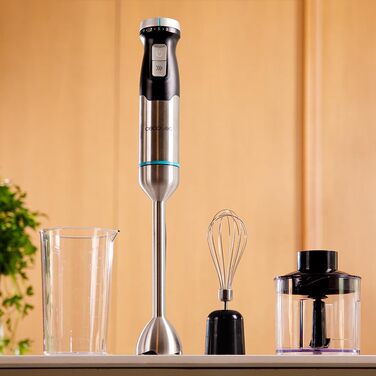 Блендер Cecotec Stabmixer Power TitanBlack 1500 XL PerfectCream з технологією CrossBlades та титановим покриттям, 6 насадок
