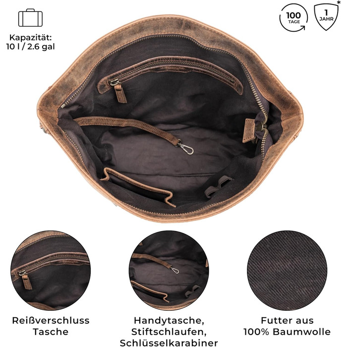 Сумка через плече Berliner Bags Siena Vintage з натуральної шкіри (Earth) - жіноча сумка-месенджер середнього розміру