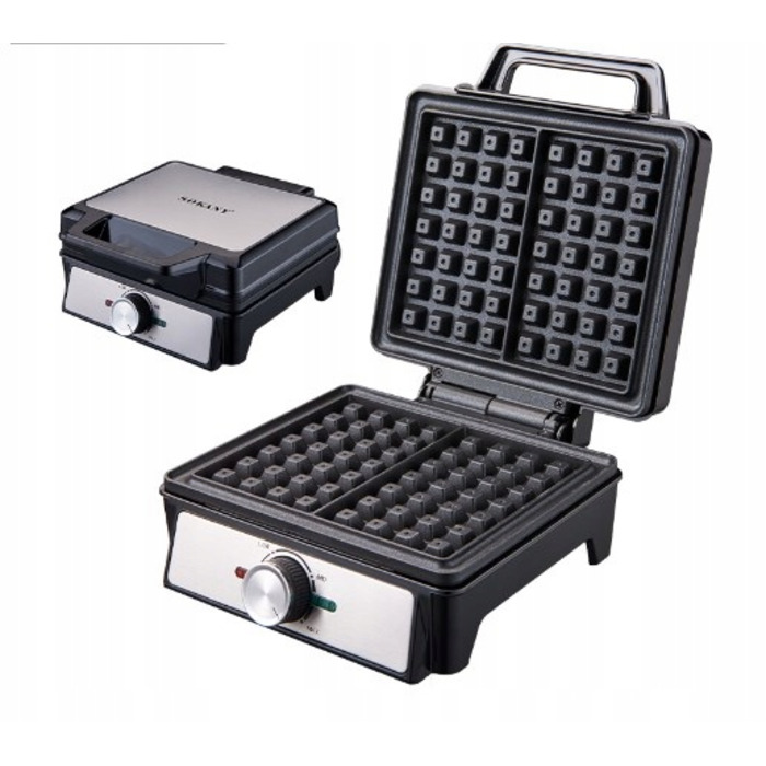 Вафельниця Teesa TSA3237 на 2 вафлі, 1600 Вт, корпус із нержавіючої сталі, регулювання потужності