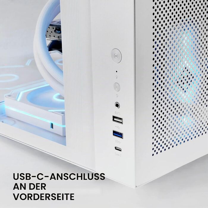 Ігровий корпус Mars Gaming MC-3TCORE MC-INFINIO LITE ATX, панорамне скло, підтримка рідкого охолодження, білий
