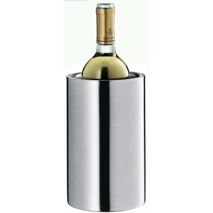 WMF Clever&More Sparkling Wine Cooler Stainless Steel 19.5 cm, Bottle Cooler Double-Walled, Keeps Longer Cool, Sparkling Wine Cooler, Wine Cooler, Ice Cube Container, Matte Finish