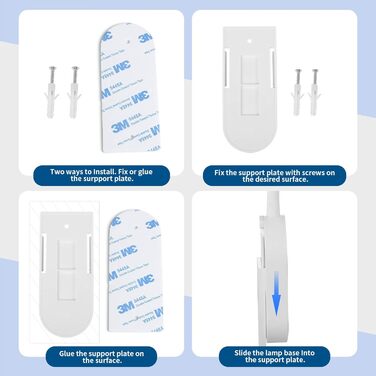 Нічник-лампа для читання Wandleuchte з USB, 5 рівнів яскравості, сенсорне керування, гнучкий кронштейн, білий