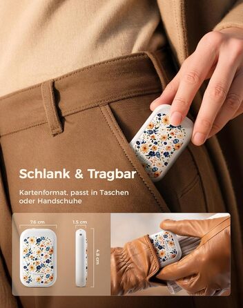 Електричні грілки для рук OCOOPA AI з магнітом, 2 шт., 5000mAh, акумуляторні, ультратонкі, для жінок, подарунок, зима