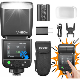 Спалах для камери Godox V480O - потужний Speedlite з TTL, GN50, 650 спахів для Olympus та Panasonic