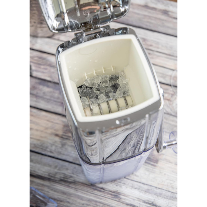 BarCraft Ice Crusher for Cocktails, with Ice Scoop, Plastic and Stainless Steel, 15.5 x 13.5 x 28cm, Transparent/Silver