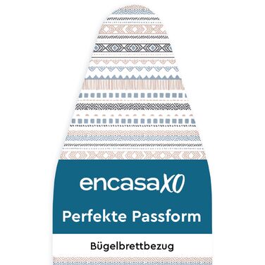 Чохол для прасувального столу Encasa XO з фетровою підкладкою 3 мм та корд-підсиленням (підходить для стандартних прасувальних столів X-Large 135x45 см), з терморефлексним покриттям, принт - Ацтекський XL Ацтекський
