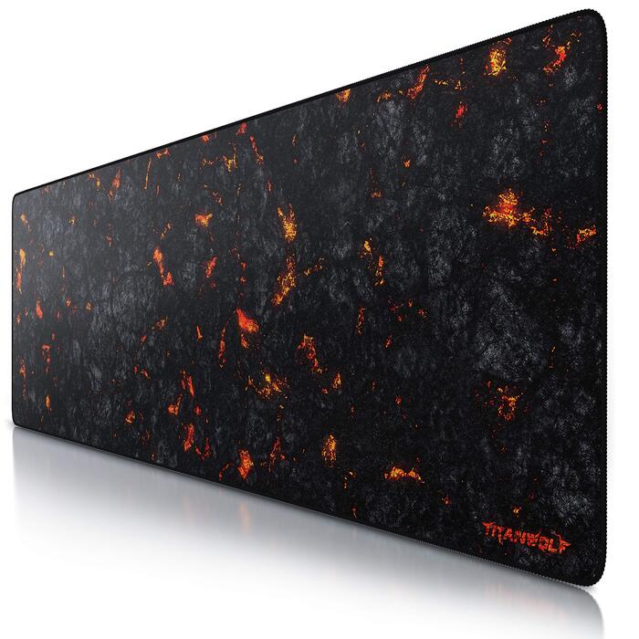 Миша для геймінгу TITANWOLF XXXL 1200x400 мм з малюнком Lava - великий килимок для миші, підвищена точність