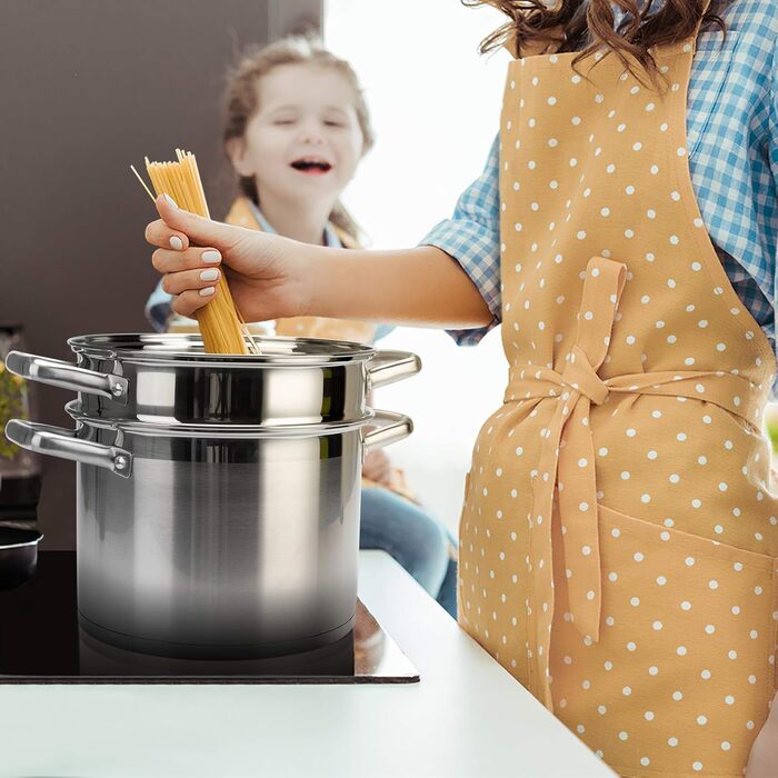 Набір кухонного посуду Duxtop Whole-Clad 3-шаровий нержавіюча сталь, індукційний, 10 предметів (8.6 літра)