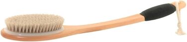 17.3-inch Horsetail Hair Bath Body Brushes for Women Wooden Bath Brushes with Long Handle Back Scrubber for the Shower for Men Shower Brushes
