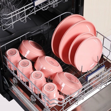 Порцеляновий обідній сервіз на 12 осіб, 48 предметів, рожевий, вінтажний стиль