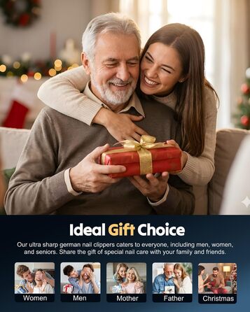 Набір для манікюру (ножиці для нігтів) Edelstahl 2026 – для чоловіків та жінок, для товстих нігтів, з пилкою, сріблястий