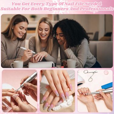 Електричний нагрівач для нігтів 2-в-1, професійний, 45000 об/хв, манікюрний набір, фрезер для гелю та акрилу