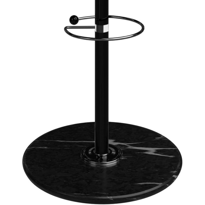 Casaria® Clothes Rack Marble Base Metal 14 Hooks 360° Swivel Stable 37x37x175 cm Entryway Office Coat Rack Clothes Rail Jacket Stand Black