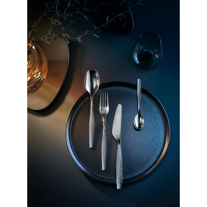 WMF Stainless Steel Cutlery Set, 6 Persons, 30-Piece Dinner Cutlery Set, Monoblock Knives, Cromargan protect polished, scratch-resistant, dishwasher-safe