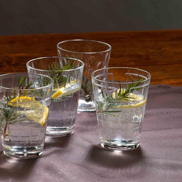 Villeroy & Boch - Dressed Up Water Glass Set, 16-piece, 310 ml, crystal glass, dishwasher-safe, 4x 4-piece set assorted