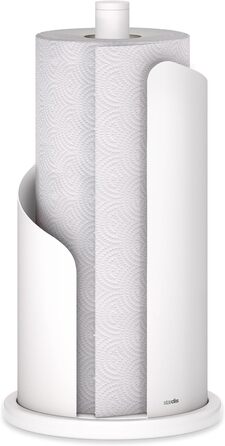 stardis Kitchen Roll Holder, Stainless Steel/Matte Coated Ø 15 cm Roll Holder Pure White