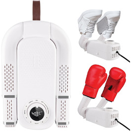 Електричний сушильник для взуття Vauki з УФ-стерилізацією, 360° циркуляцією повітря, таймером 90 хв, складний та компактний для дому та подорожей