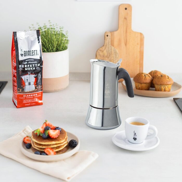 Кавомашина Bialetti Venus Induction - 4 чашки, нержавіюча сталь, срібна