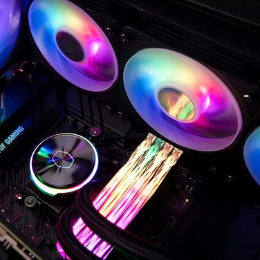 Cooler Master MasterLiquid PL Flux: Система водяного охолодження CPU з 2 x 120мм вентиляторами, білий (360, Flux)