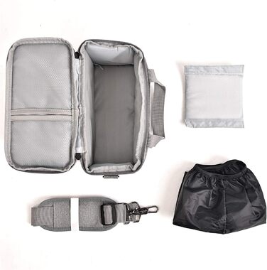 Сумка для камери FOSOTO DSLR-K101 сіра, для фотоапаратів та аксесуарів, з дощовиком, сумісна з Nikon, Canon, Sony