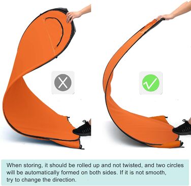 Brian & Dany Pop Up Camping Shower Tent - Portable Changing Tent with Rainfly & Windows - Outdoor Privacy Shelter - UPF 50+ Waterproof - Green/Orange
