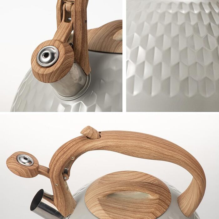 Чайник Teekessel 2.7л з дерев'яною ручкою, гучний свисток, нержавіюча сталь, безпечний, для всіх плит