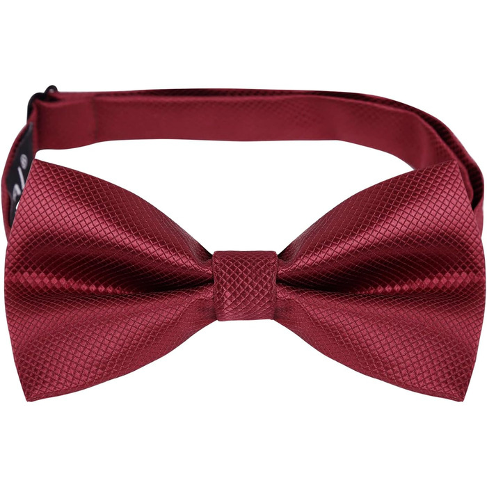 Набір аксесуарів для чоловіків Alizeal: краватка-метелик, запонки та хустинка (бордовий)