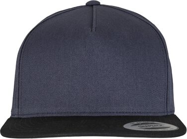 Кепка Flexfit Unisex Classic 5 Panel Snapback, універсальний розмір, темно-синій/чорний