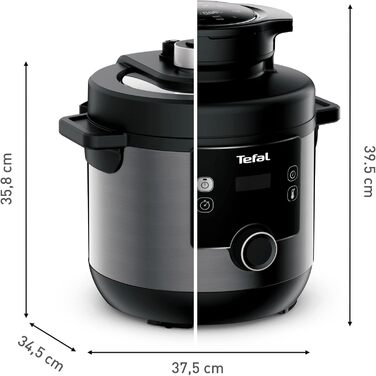 Tefal CY7788 Turbo Cuisine & Fry Multicooker | Pressure Cooker & Air Fryer | 14 Automatic Cooking Programs | Extra Crisp Lid | Versatile | 7.6 L Capacity | Includes Recipe Booklet & Cuisine & Fry Recipe App - 7.6L Multicooker