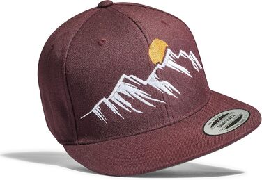 Кепка Baddery Outdoor Cap Mountain View: для чоловіків та жінок, для альпінізму та походів, універсальний розмір, Бордовий колір