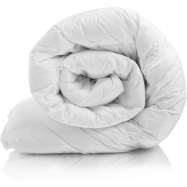 Alreya Quilt Cover 240x220 cm Down Comforter - 100% Cotton Top - Hypoallergenic for Allergy Sufferers - Soft & Warm All-Season Duvet - Breathable Quilt