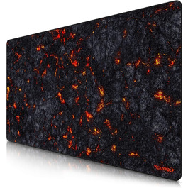 Килимок для миші Titanwolf XXXL 1200x600mm - великий ігровий килимок з мотивом лави для миші та клавіатури Logitech