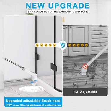 Електрична щітка для чищення поверхонь Spin Scrubber 2025 Upgrade 7-в-1, 360 об/хв, 1.5 години роботи, з подовжувачем для кухні
