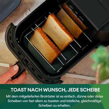 Аерофритюрниця CHEFREE 5 л для сім'ї, 6-в-1, багатофункціональна, з оглядовим вікном, до 200°C, 1500 Вт, чорна, модель AFW01
