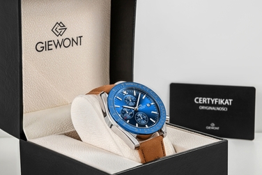 Чоловічий годинник Giewont Chronograph Sapphire, коричнево-синій GW8720-A2
