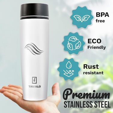 Термокружка Tavialo 460мл, пудрово-рожевий колір, нержавіюча сталь, з ізоляцією, для напоїв