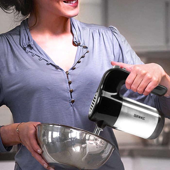 Ручний міксер Duronic 400W з набором насадок: вінчики, гаки для тіста, міксер для випічки, тіста та збивання яєць