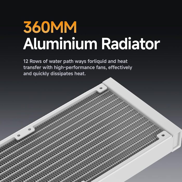 AIO водяне охолодження ПК з цифровою дисплеєм, 360 мм, для AMD AM4/AM5 та Intel LGA 115X/1200/1700/1851 (Iota L36 WH)