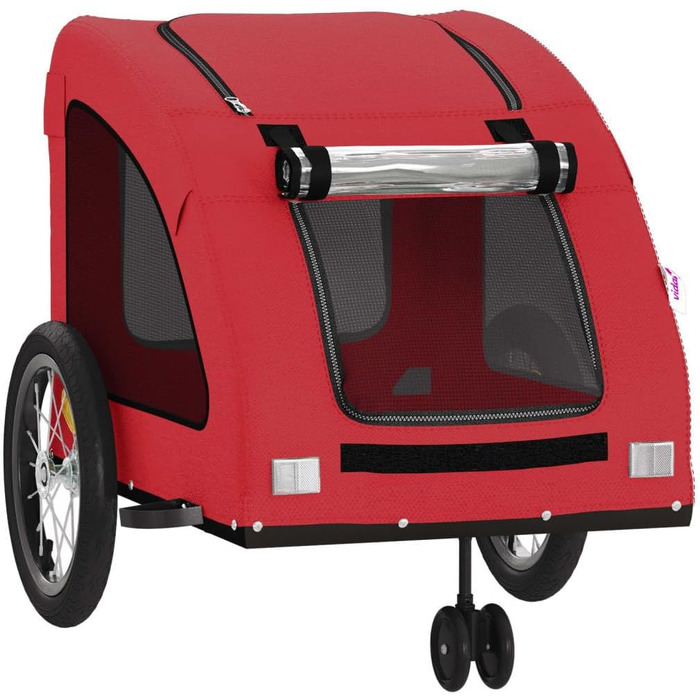 Фургон для собак VidaXL - червоний, 30 кг, Oxford-Gewebe, з прапором та відбивачами